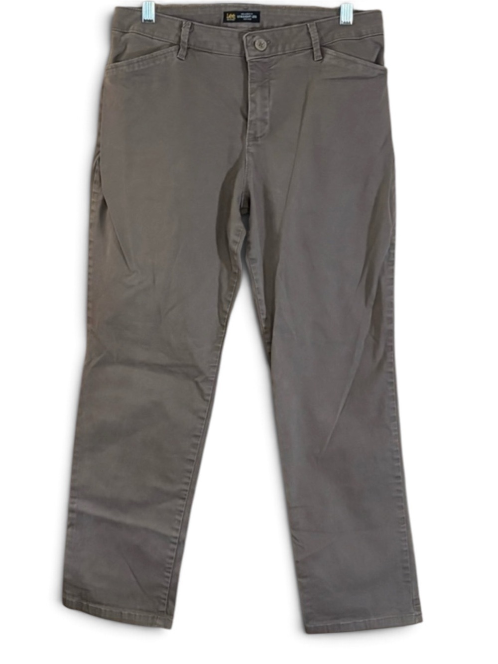 Lee Women's Khaki Relaxed Fit Straight Leg Pants
